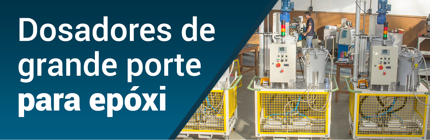 Dosadores de grande porte para epoxi